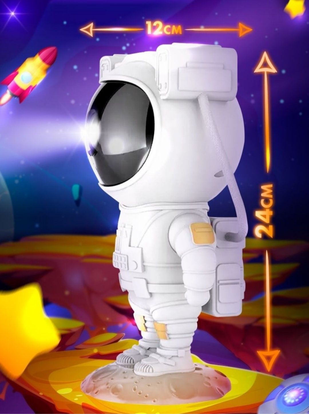 Дитячий проектор зоряного неба космонавт Astronaut нічник Астронавт ко