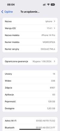 Iphone 14 Pro. Stan bardzk dobry +!!