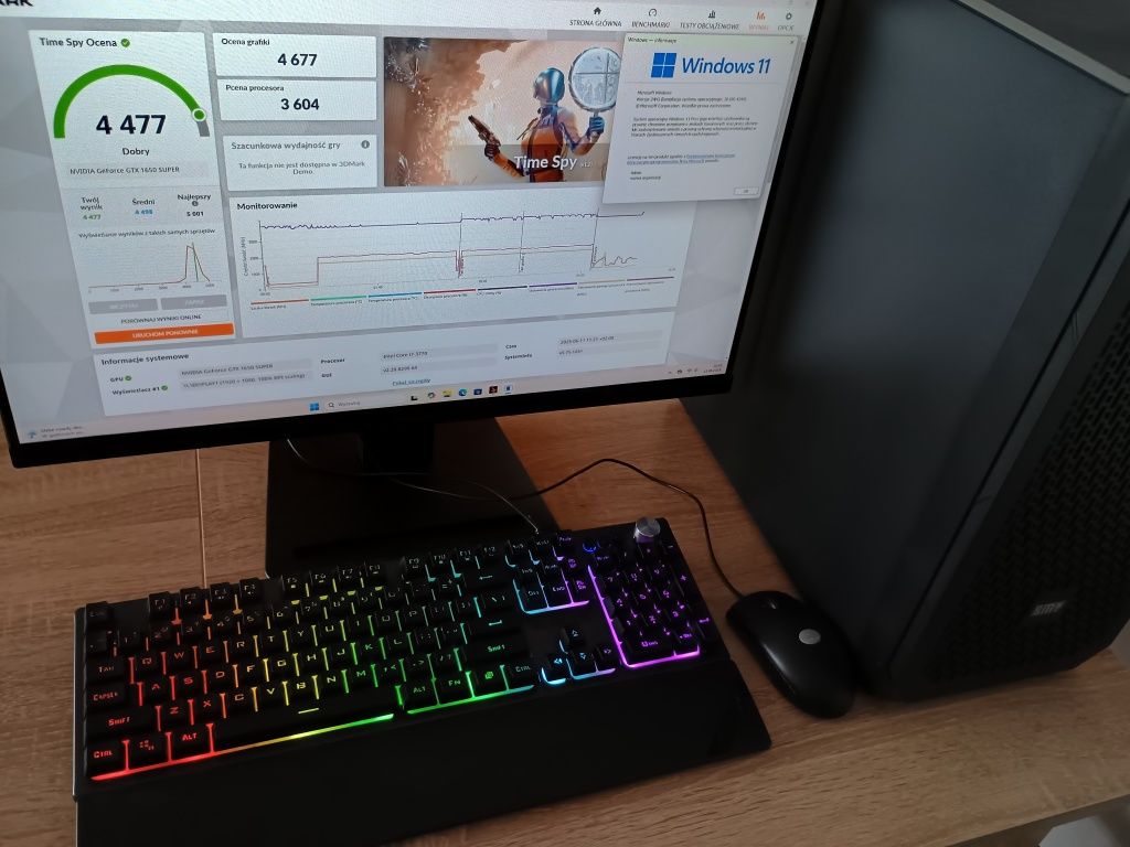 Zestaw komputerowy i7-3770, GTX 1650 Super, 16GB RAM, 240GB SSD + 1TB
