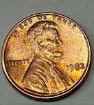 Moneta Kolekcjonerska One Cent Penny 1982, Brąz 3.11g