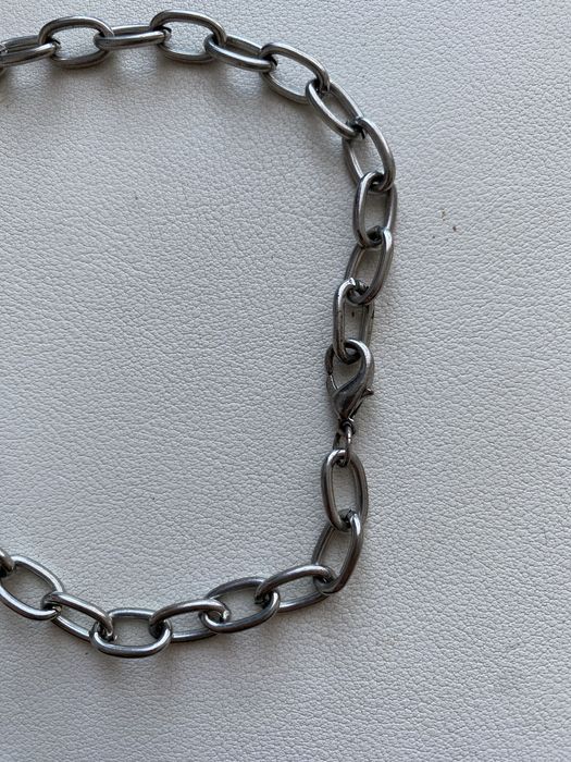 Naszyjnik wisiorek z łańcucha z sercem kolor srebrny