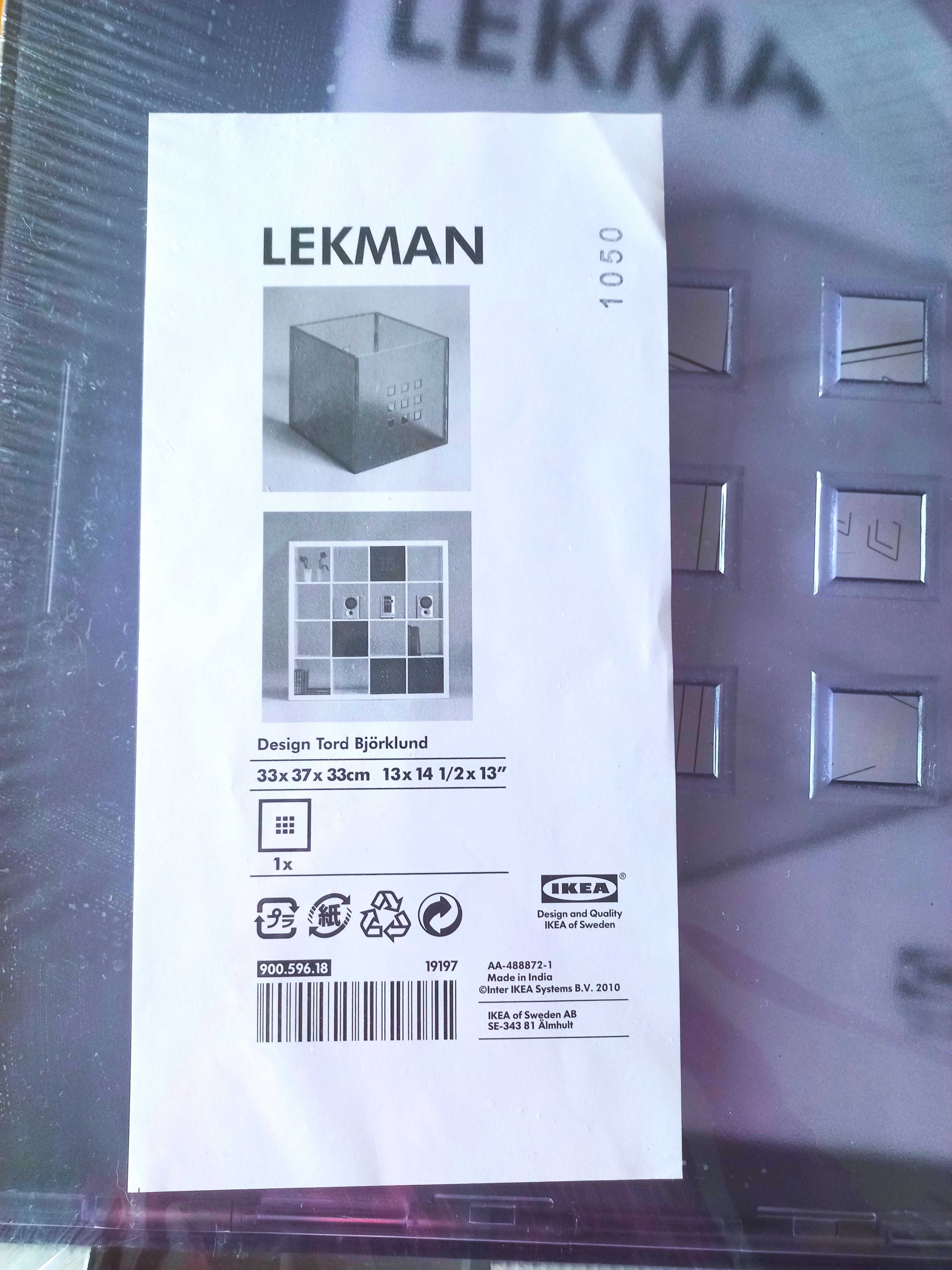 Nowe IKEA 2 sztuki pudełko pojemnik kosz LEKMAN do KALLAX EXPEDID