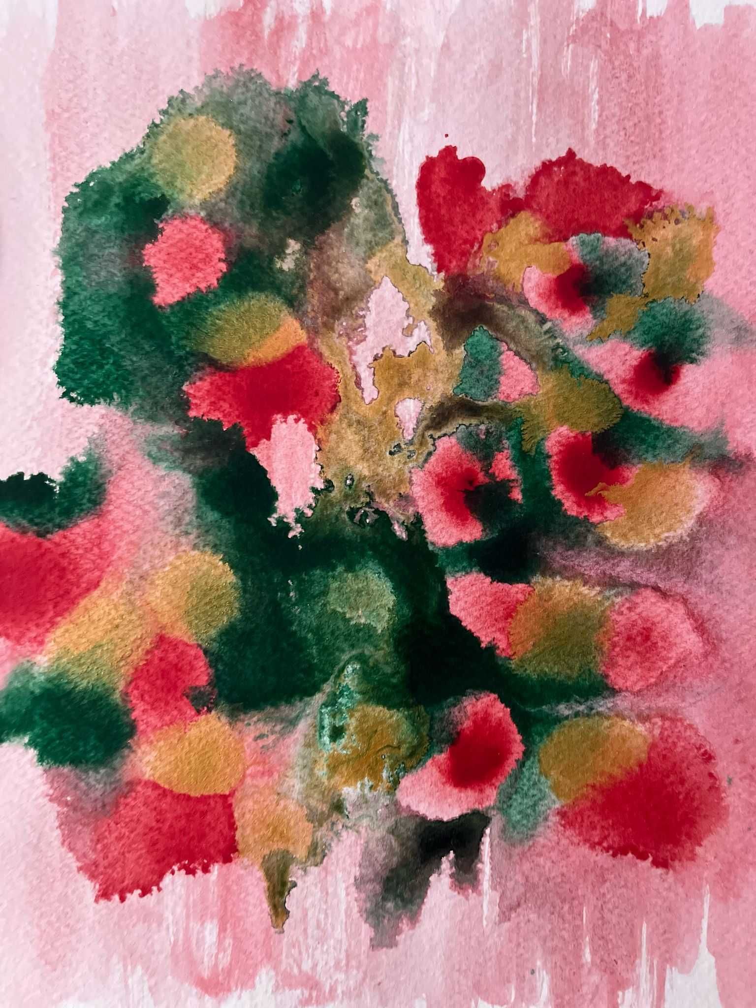 Pintura abstrata em acrílico