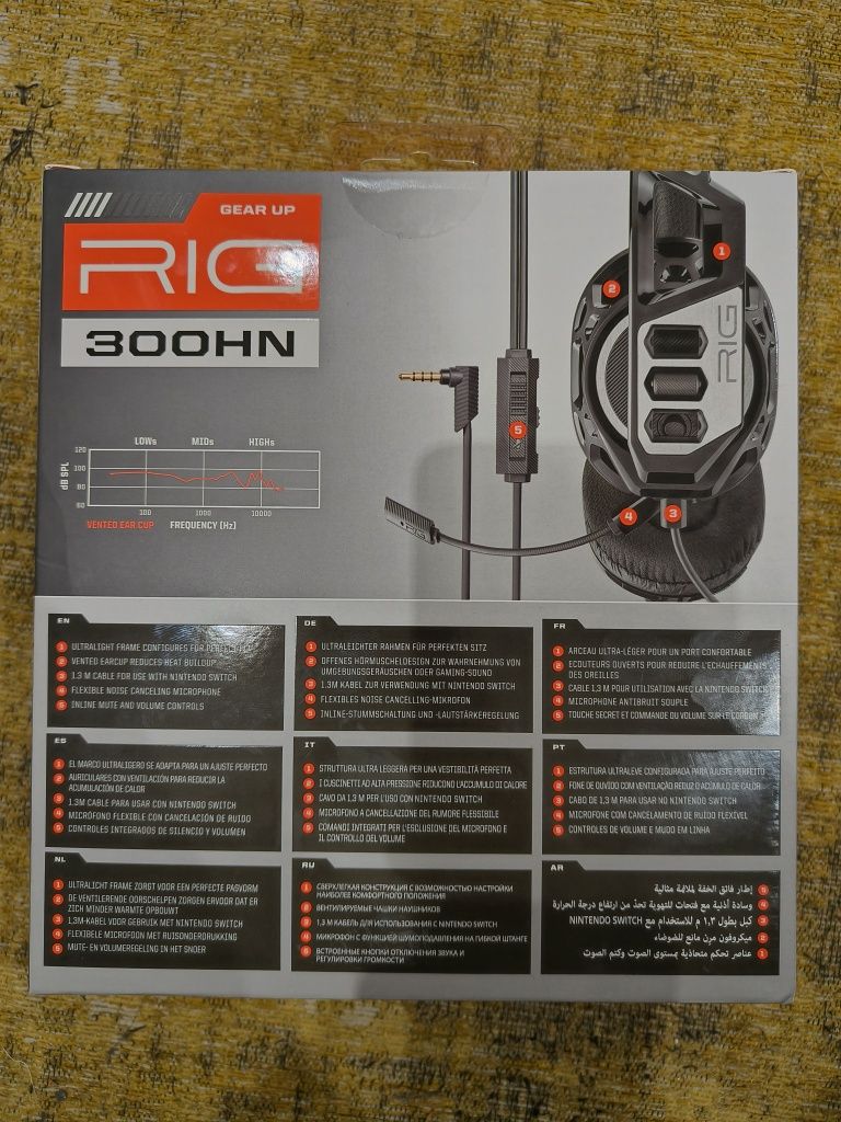 Headset Auscultadores Com Fios RIG 300hs