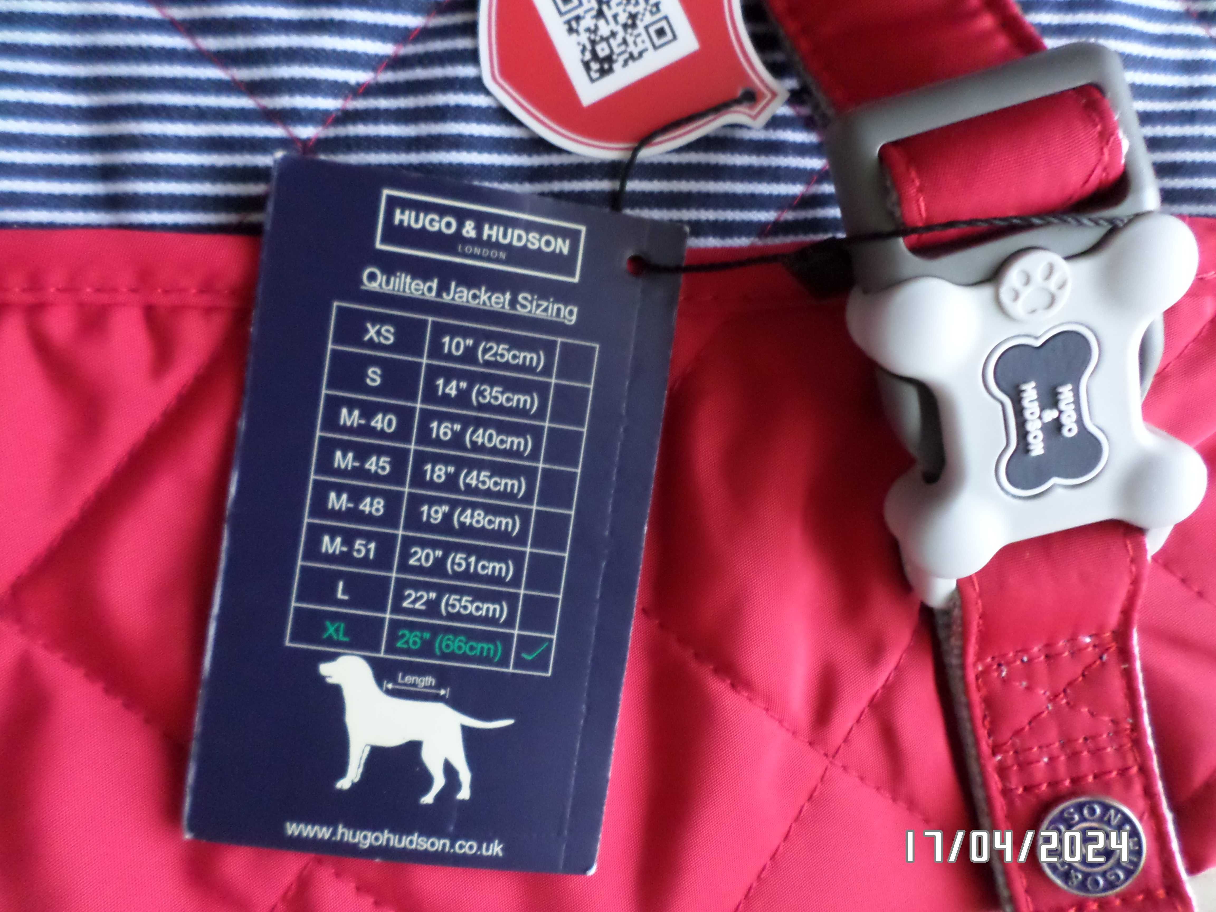 HUGO & HUDSON -ubranko dla psa-czerwona-rozmiar-XL-26(66CM)-nowe