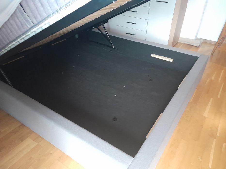 ,Łóżko 160x200 metalowy, stelaż z,pojemnikiem