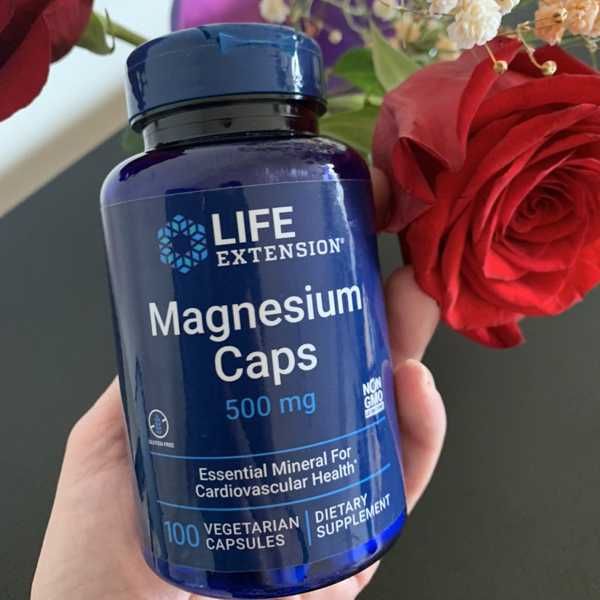 Магний, 500 мг в одной капсуле, США, 100 капсул, магне, магнэ