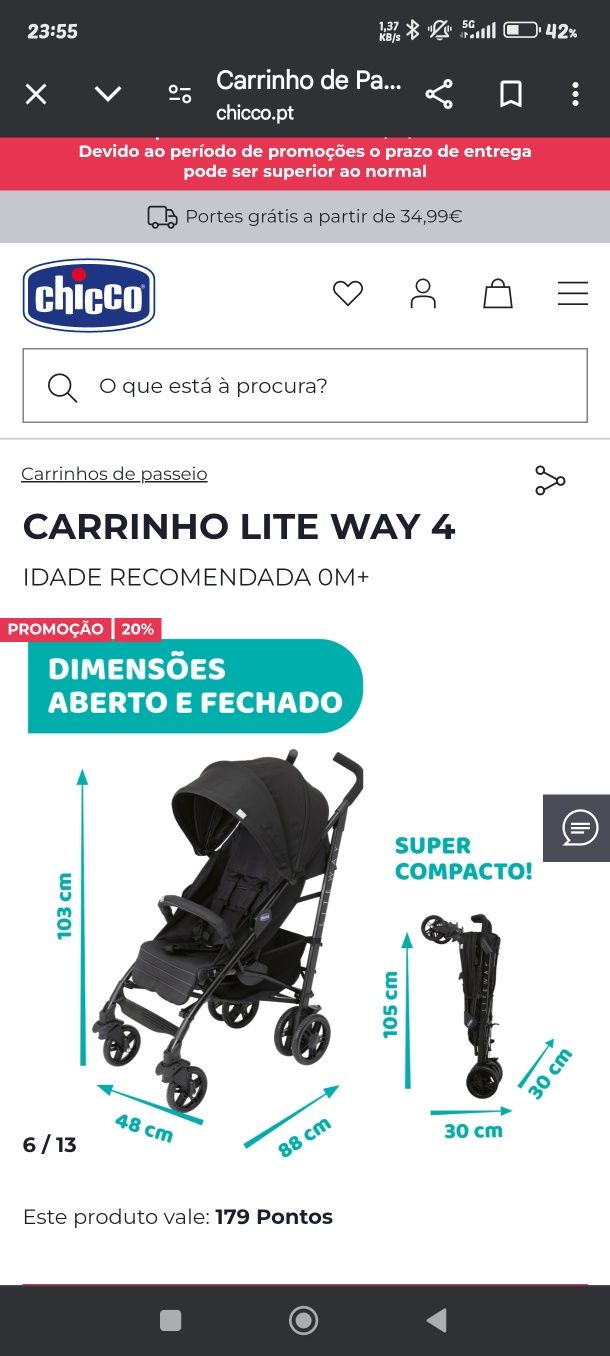 Carrinho bebé Chicco