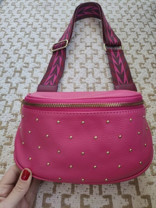 Bolsa Italiana em Rosa com alças