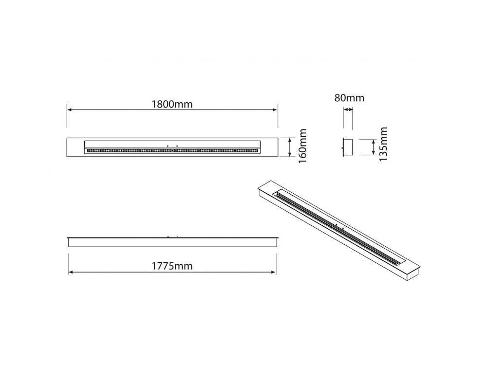 Queimador Bioetanol Inox F96180 - Novo