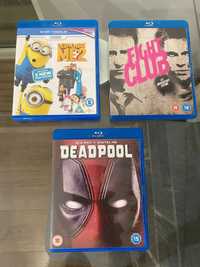 filmy blu-ray - Fight Club, Deadpool, Despicable me 2