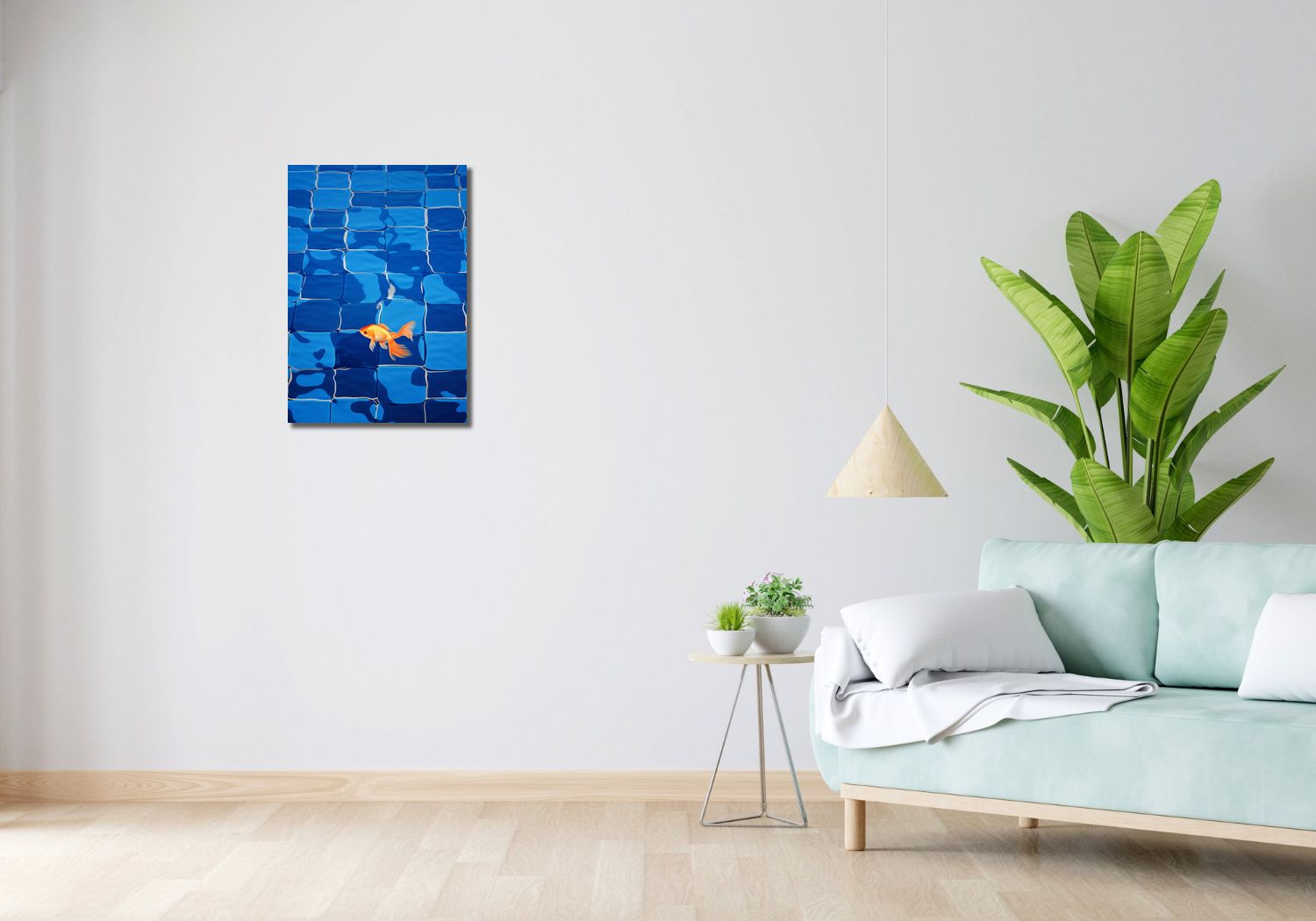 Obraz 40x60cm Złota Samotność W Rybiej Skórze