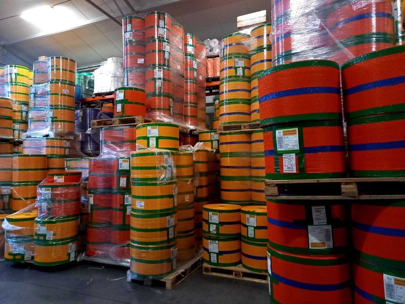 Worek raszlowy na roli Juta 41x60 niebieski 10 kg czyszczenie magazynu