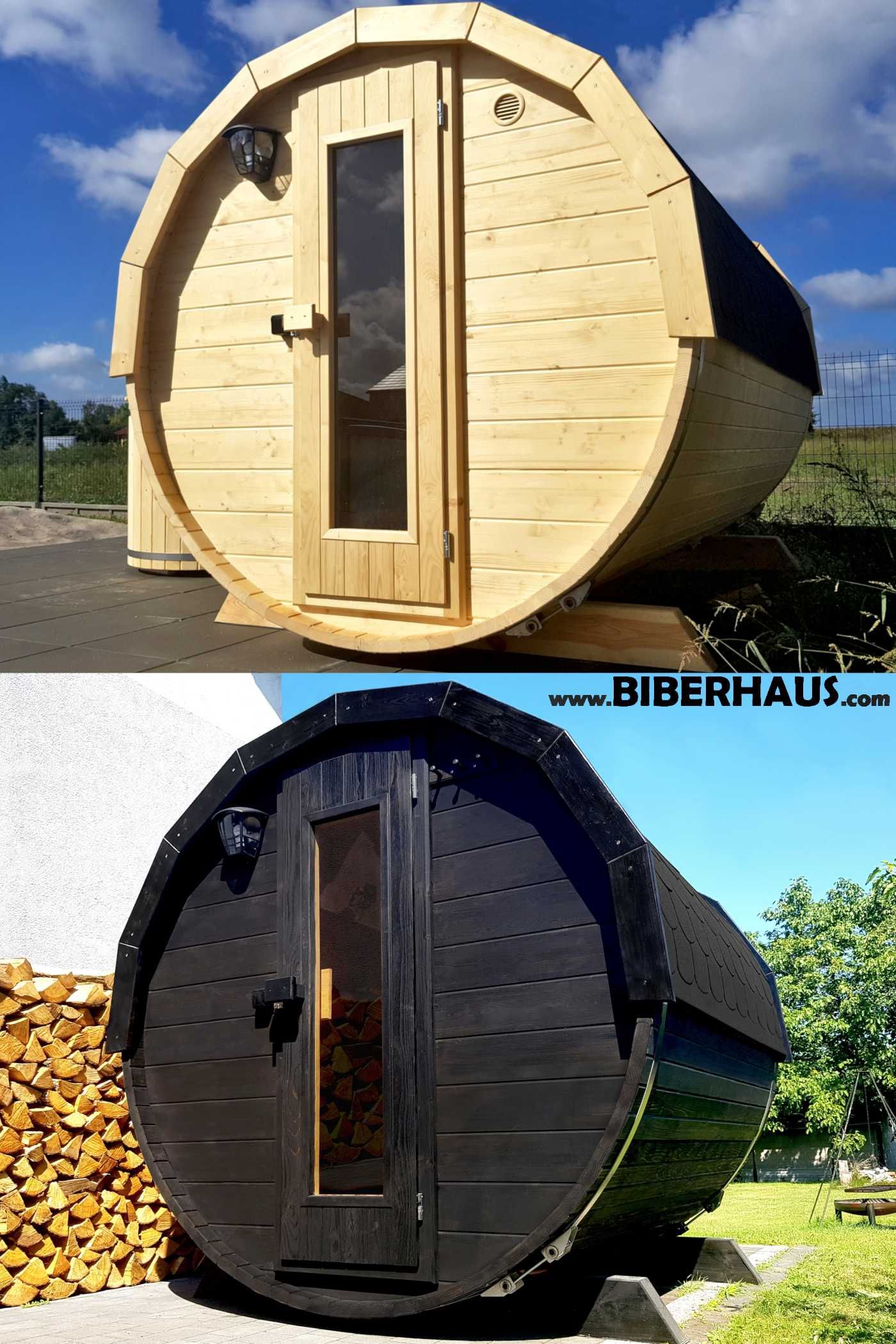 Sauna ogrodowa MIKRO 150cm dla 2/3 osób + Akcesoria + BECZKA GRATIS