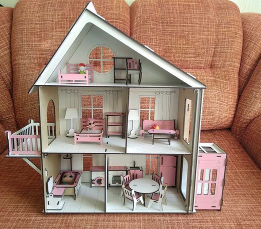 Меблі ляльковий будиночок Іграшковий лол будиночок балкон ліфт лялькам