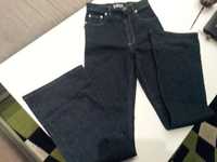 Spodnie jeansy KANSAS, granatowe, rozm. 40 / 26, bootcat, prawie nowe