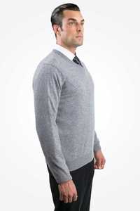 Markowy sweterek sweter QS by s.Oliver szary logowany cena sklep 200zł