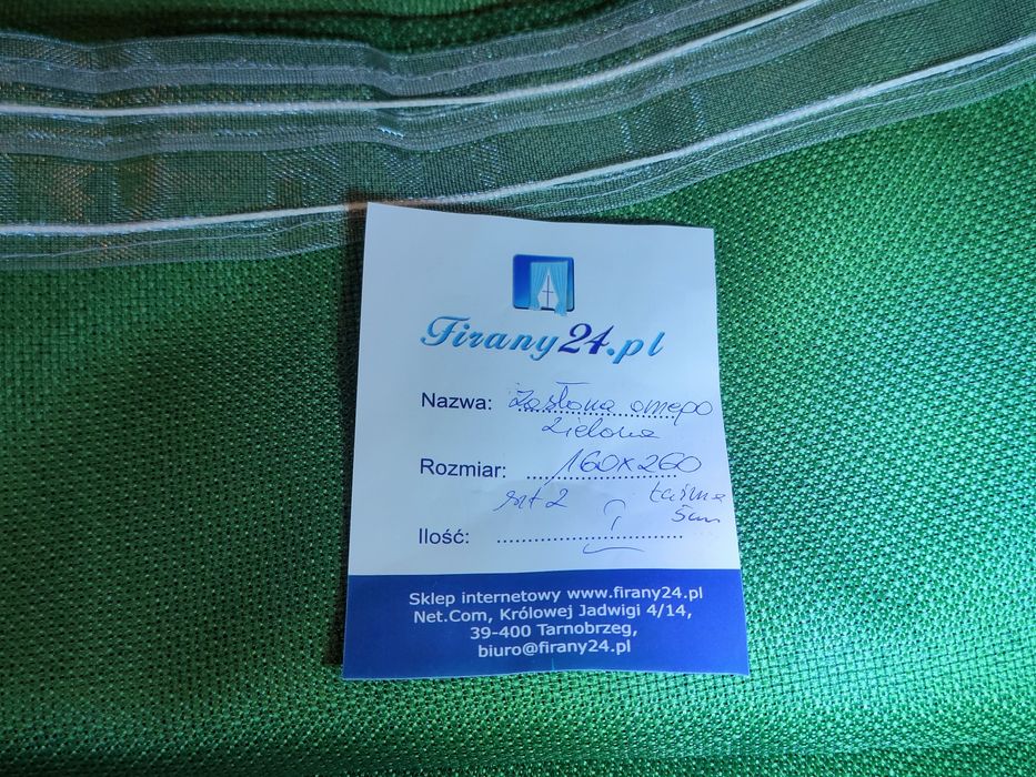 Nowe zasłony 2 szt zieleń zielone 160 260 cm