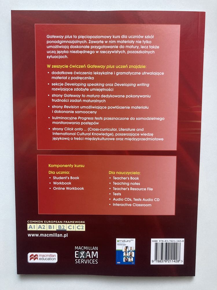 Gateway plus 4 workbook - języka angielski