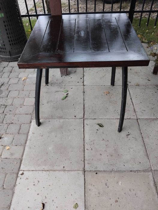 Stolik dębowy skladany tarasowy