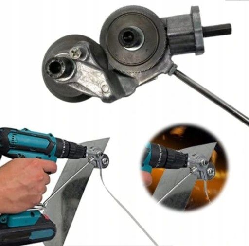 Adapter Do Cięcia Blachy Na Wiertarkę Wkrętarkę Uniwersalne Nożyce Do