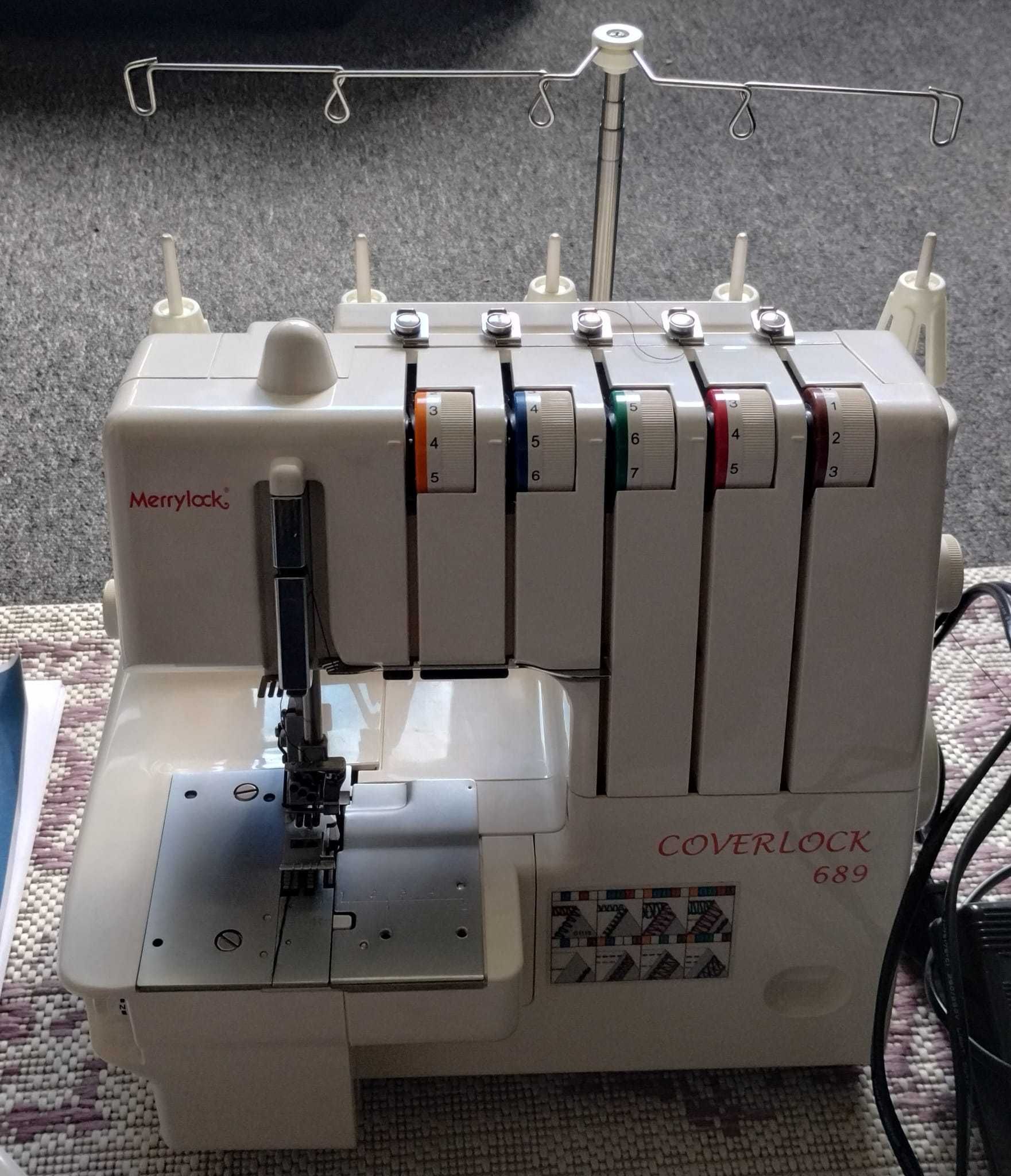 Merrylock Coverlock 689 maszyna do szycia overlock renderka