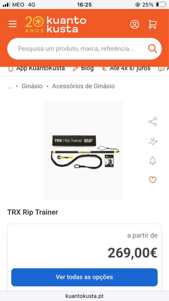 Barra TRX rip training