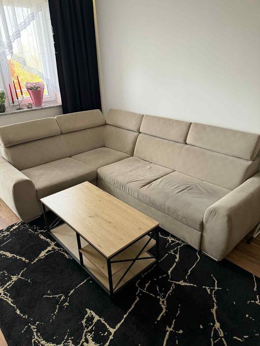 Kanapa narożna z funkcją spania plus dywan gratis