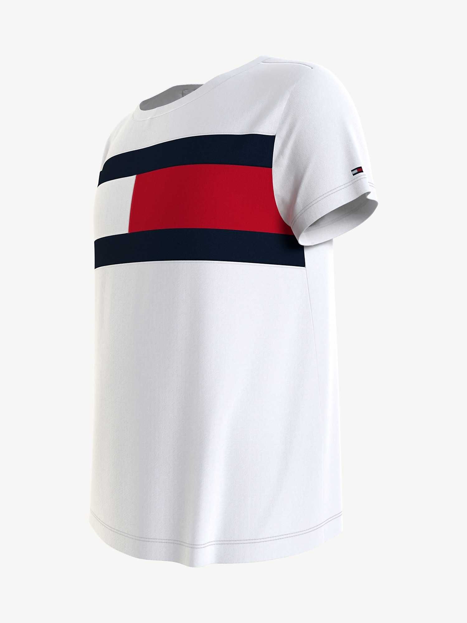 Детская футболка Tommy Hilfiger ХЛ (14/16л) оригинал розовая и белая