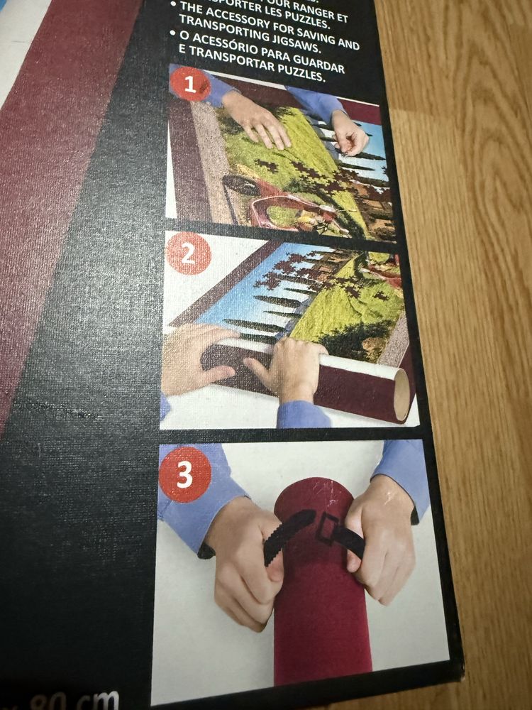 Tapete enrolável para puzzles