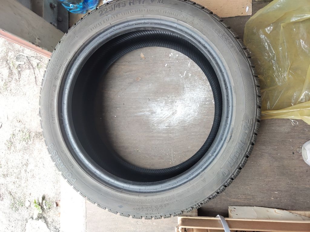 4x Opony zimowe Barum 225/45/17 7mm Polaris 3  2016r