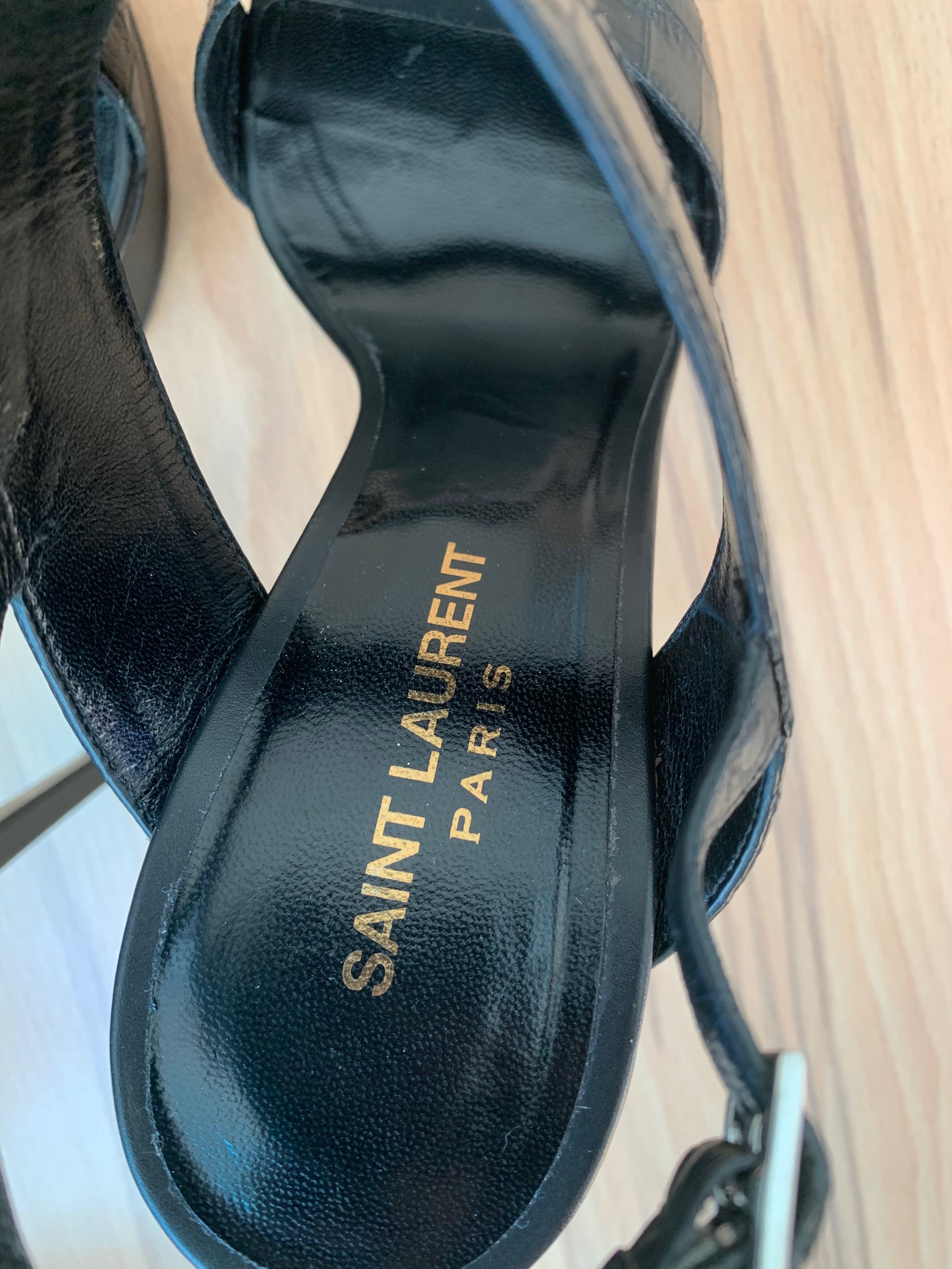 Saint Laurent szpilki bianca ysl sandały Tribute