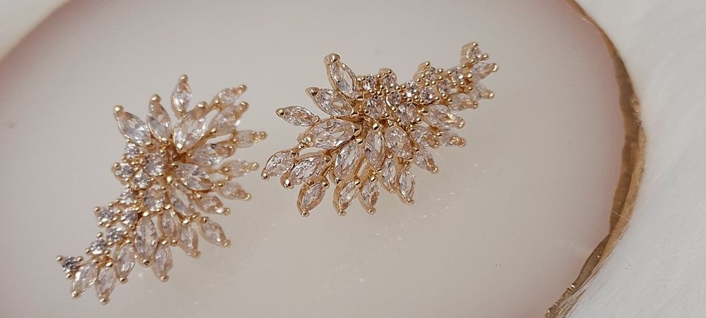 Przepiękne złote kolczyki ślubne WYPRZEDAŻ!!