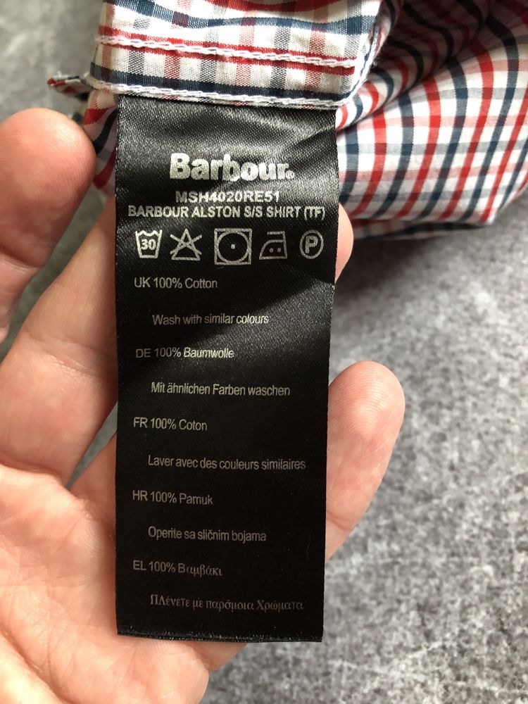 Чоловіча сорочка/теніска в клітинку оригінал BARBOUR Tailored Fit | M