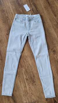 Spodnie jeansowe damskie skinny fit jasny niebieski S/30