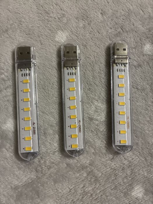 Лампочки, светодиоды, светильники USB на 8 светодиодов