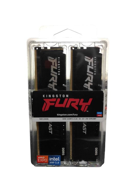 Na Lewara Pamięć RAM Kingston Fury Beast DDR5 16gb 2x8gb 5600MT/s