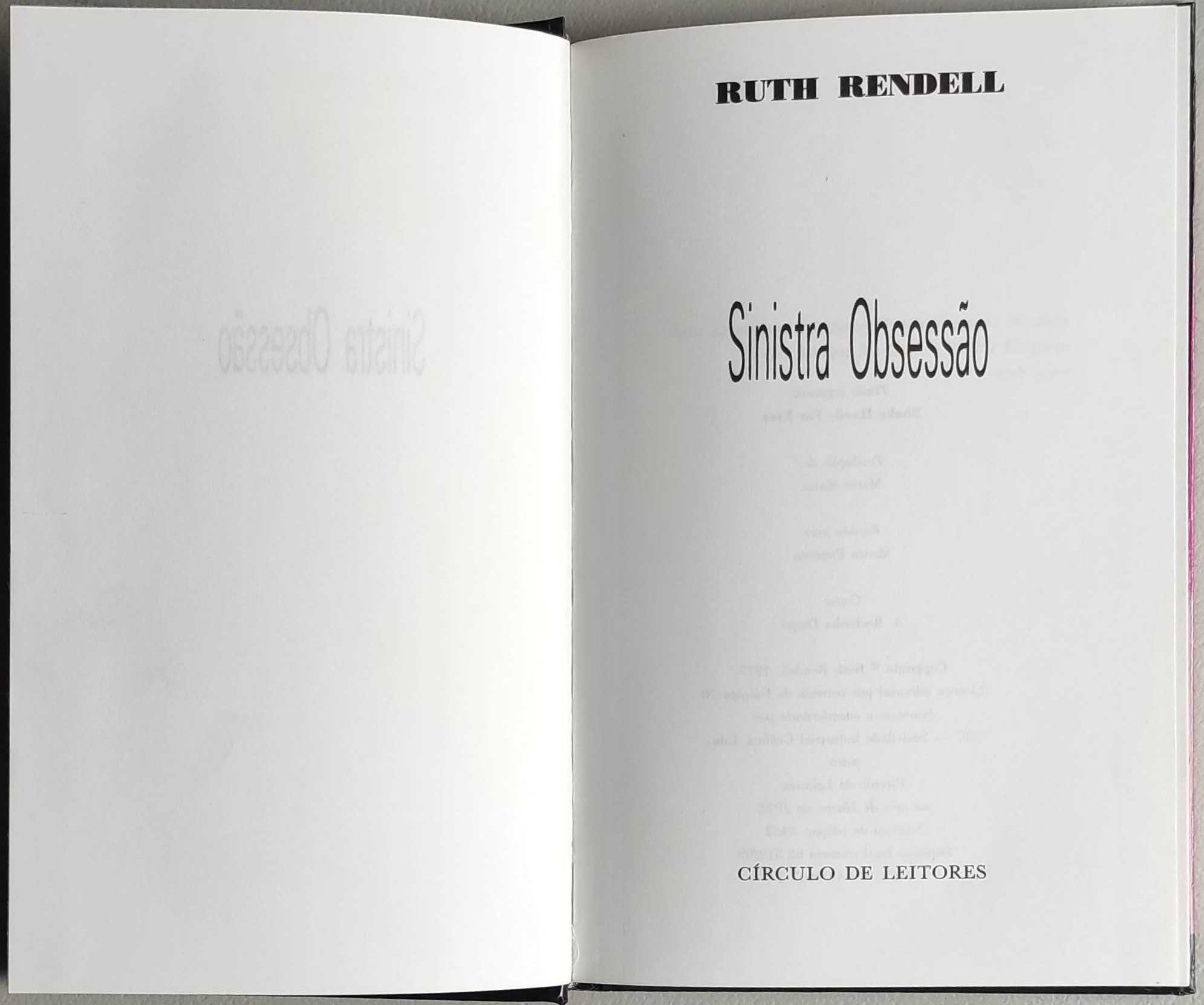 Livro - Sinistra Obsessão