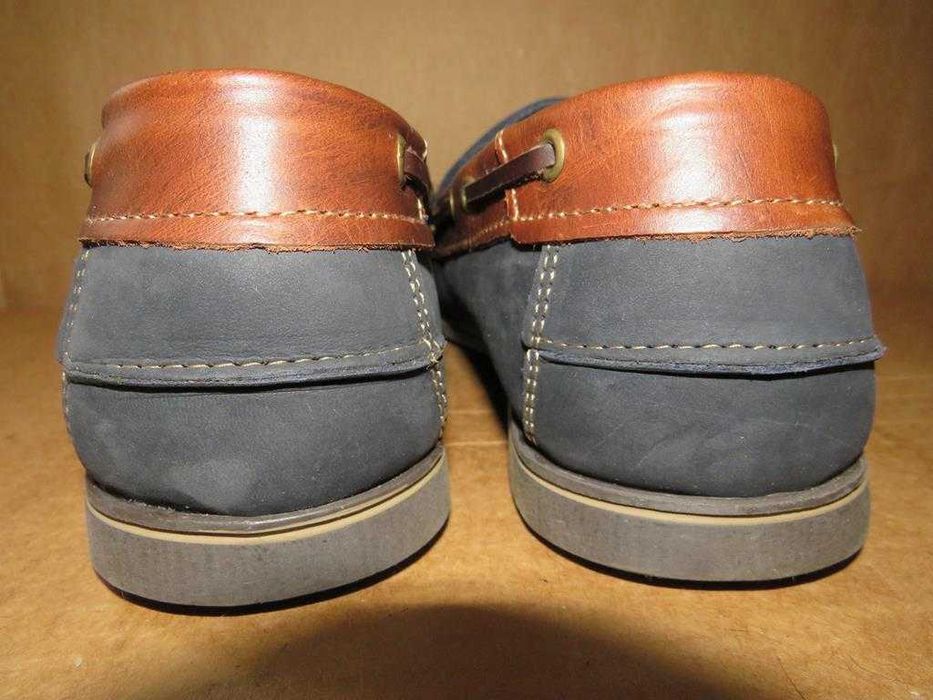 Sapatos náuticos/vela em Pele/Cozidos/Sola Borracha nº44 NOVOS/ESTREAR