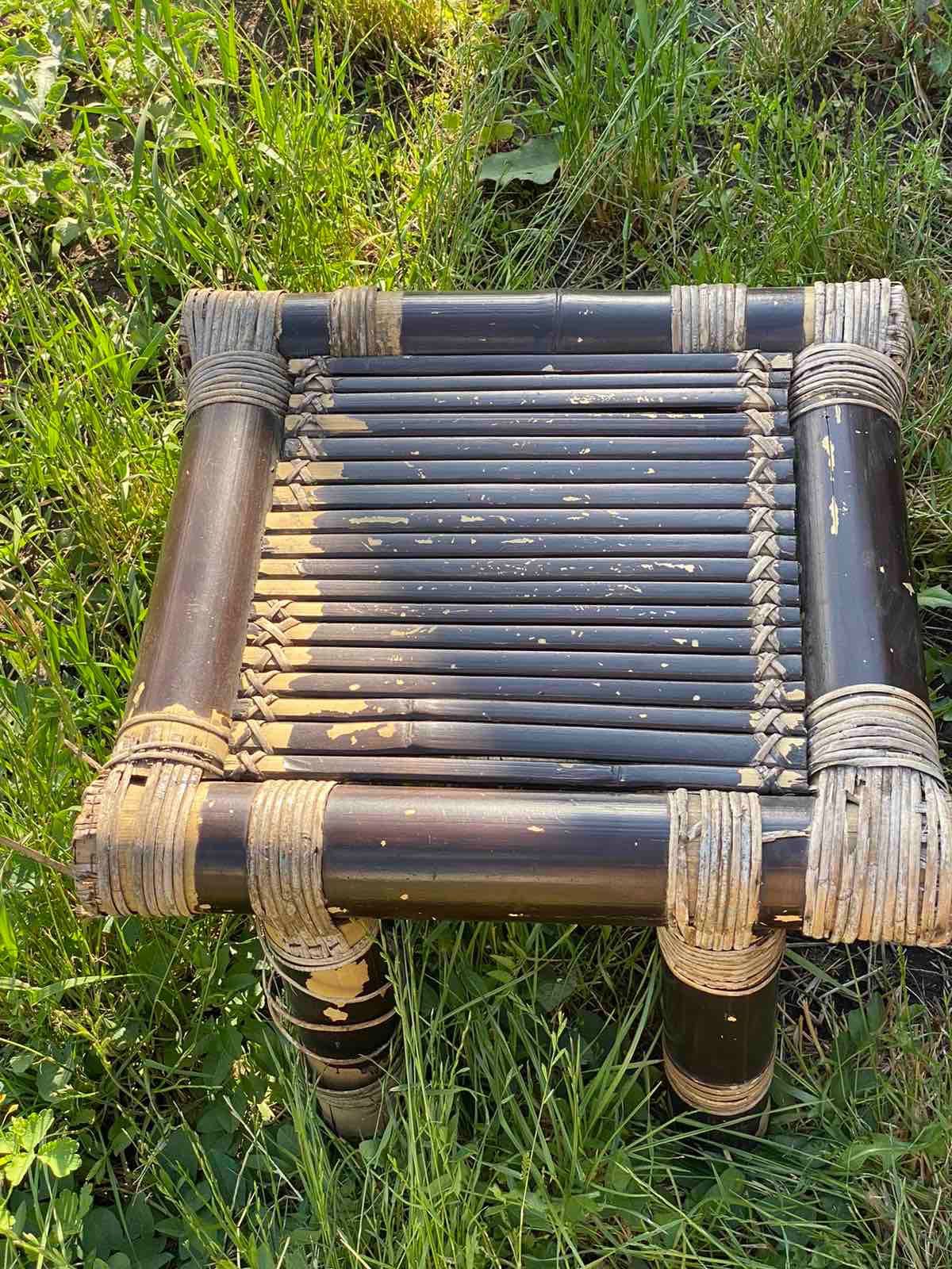 Комплект из бамбука  " Стандарт", стол, стул 2 шт, табуретка.