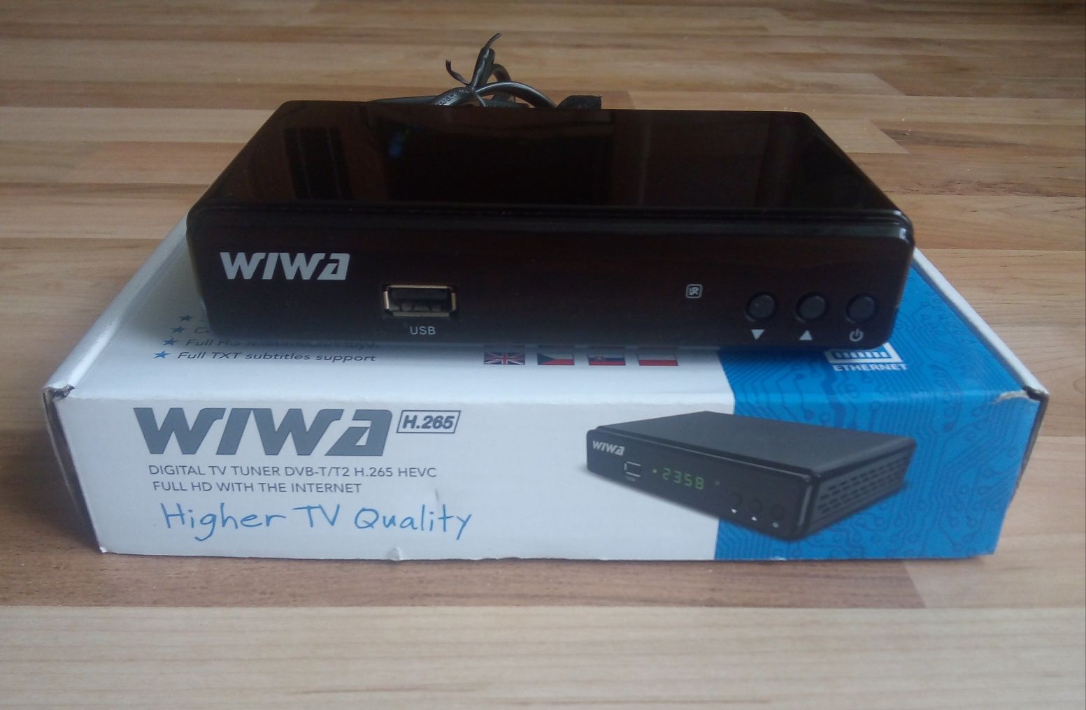 Dekoder Tuner DVB-T T2 WIWA H 265 HEVC