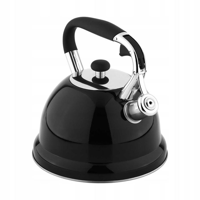 Czajnik ze stali nierdzewnej z gwizdkiem 3L gaz indukcja czarny