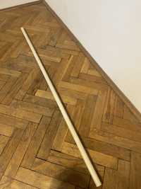Drewniany kij kijek rurka do szafy 147 cm