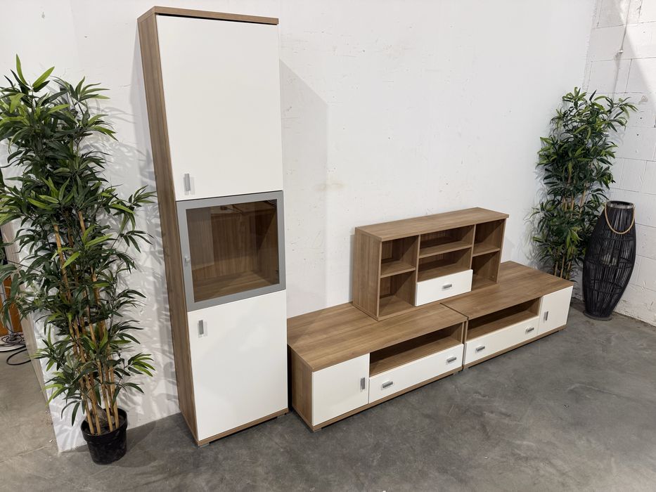 Fajny zestaw do salonu komoda rtv witryna syper stan dowóz wysyłka