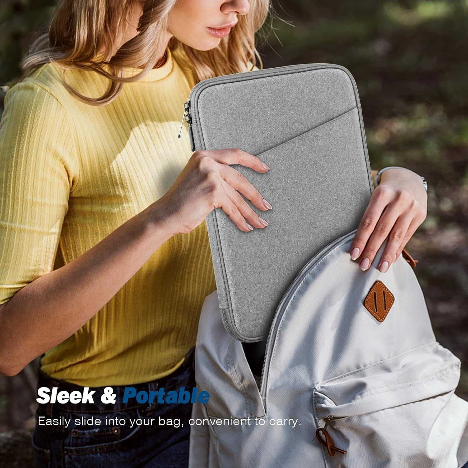 MoKo torba na tablet 9-11" iPad Pro Air Samsung Tab S7/S8/S9 11" szara