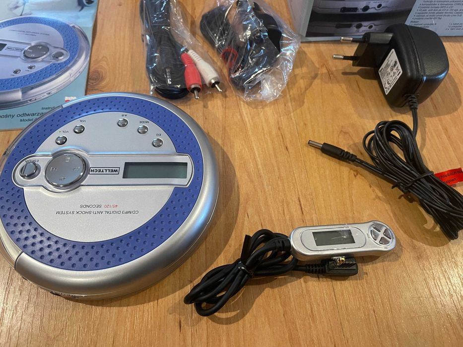 WELLTECH DISCMAN odtwarzacz CD MP3 audio muzyka minidisc płyty cd muza