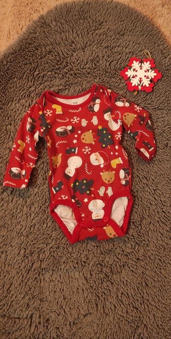 H&M. Świąteczne body. Boże Narodzenie. Rozmiar 62