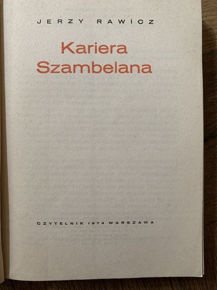 Jerzy Rawicz Kariera Szambelana