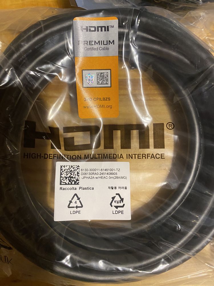 HDMI кабель 3м v2.0 4K НОВИЙ