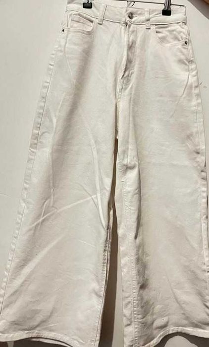 Calça de ganga baggy branca